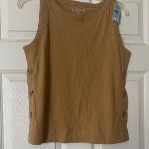 LOFT Women's Brown Sleeveless Tank Top